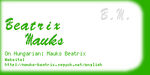 beatrix mauks business card